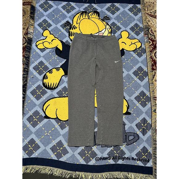Vintage Y2K Essential Grey Nike Small Check Sweatpants - Picture 1 of 5